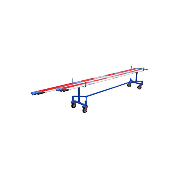Rolling rack for crossbars 