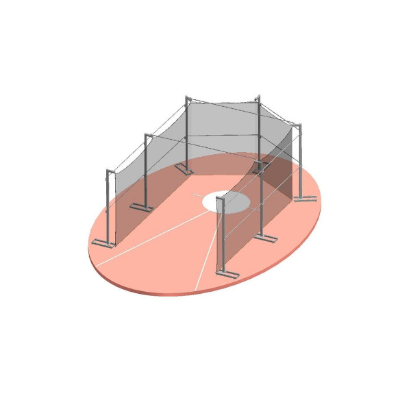 Portable aluminium discus cage