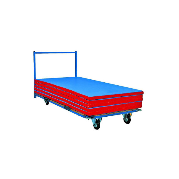 Horizontal transportation cart for mats