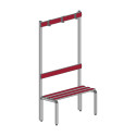 Bench with a back and a hanger