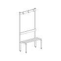 Bench with a back and a hanger