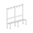 Bench with a back and a hanger