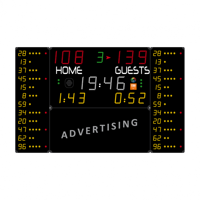 Multisport scoreboard 3200 x 2000-FIBA Multisport scoreboard 3200 x 2000-FIBA