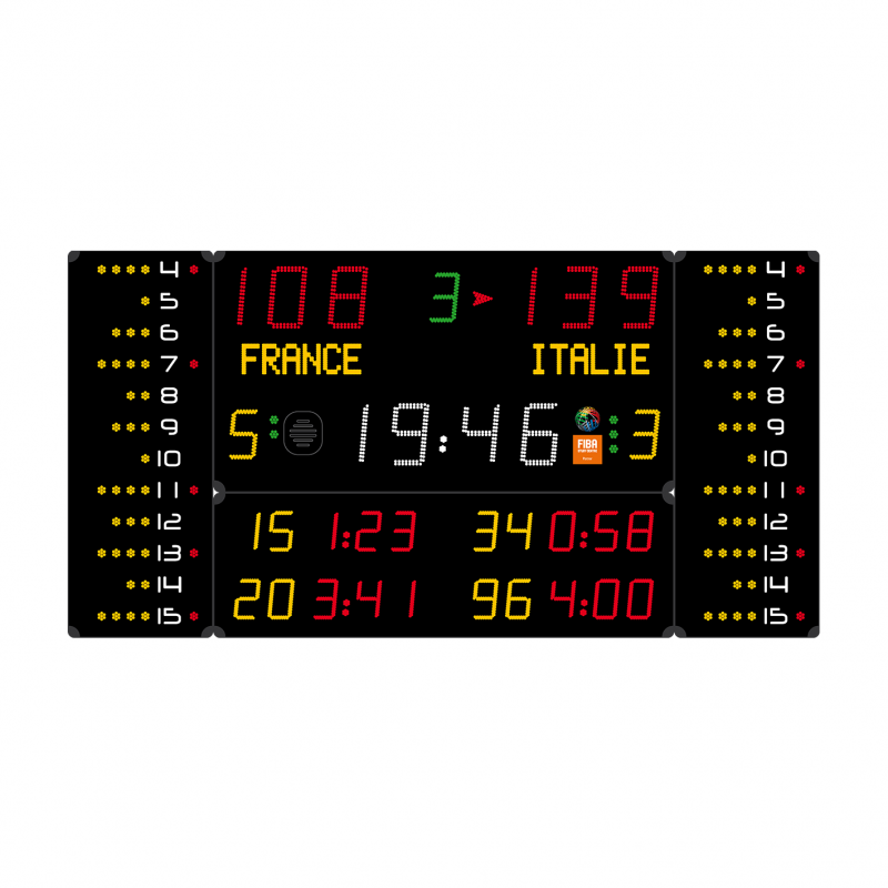 Multisport scoreboard 3100 x 1600-FIBA-N Multisport scoreboard 3100 x 1600-FIBA-N