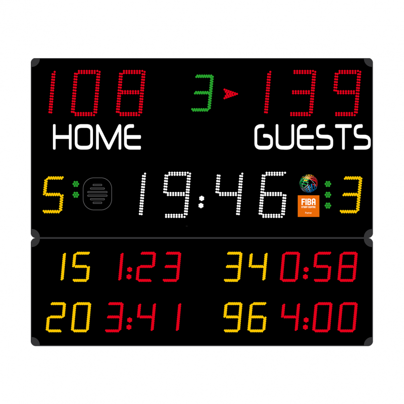 Multisport scoreboard 1900 x 1600-FIBA Multisport scoreboard 1900 x 1600-FIBA