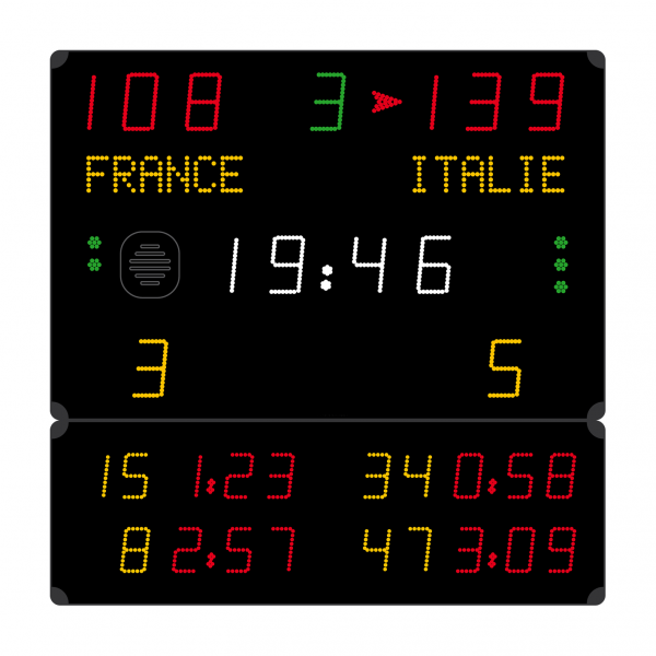 Multisport scoreboard 1500 x 1500-N
