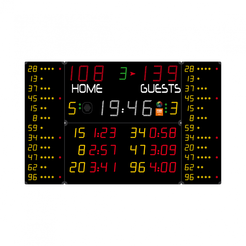 Multisport scoreboard 3200 x 2000-FIBA-N Multisport scoreboard 3200 x 2000-FIBA-N