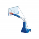 FIBA 1st Level Portable and foldable basketball backstop with projection 325 and adjustable height using manual pump FIBA 1st Level Portable and foldable basketball backstop with projection 325 and adjustable height using manual pump