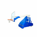 FIBA 2nd level Portable indoor foldable basketball backstop with projection 225cm and adjustable height