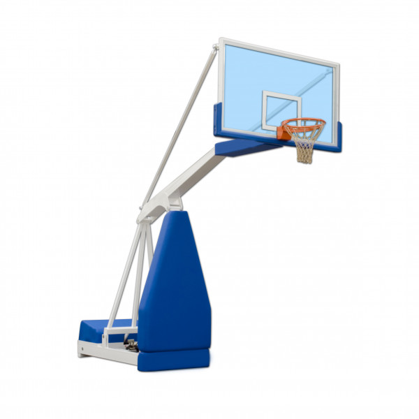 Portable indoor foldable basketball backstop with projection 225 cm and adjustable height