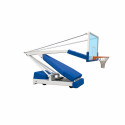 Portable indoor foldable basketball backstop with projection 225 cm and adjustable height