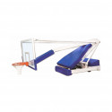 Portable indoor foldable basketball backstop with projection 325 cm and adjustable height with manual pump