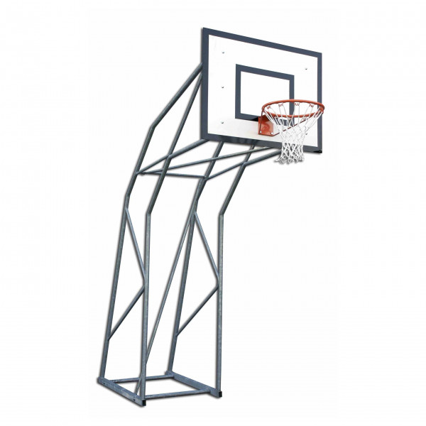 Outdoor mini-basket backstop with projection 145 cm