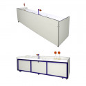 Judges table with lockable compartment