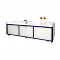 Judges table with lockable compartment