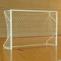 Varnished steel futsal goals with reinforced structure Varnished steel futsal goals with reinforced structure