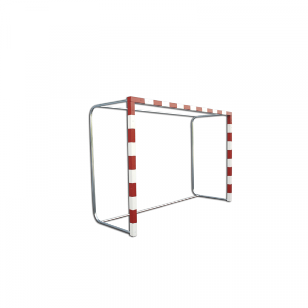 Wood handball goals with ground sockets