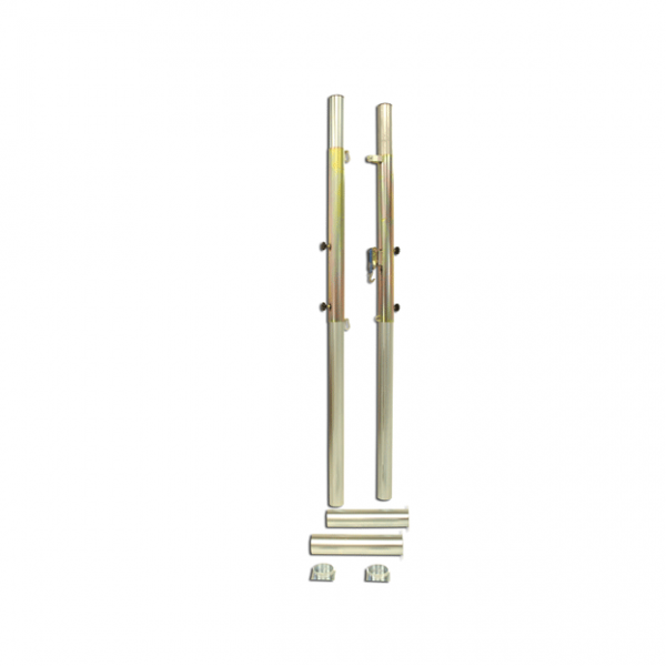 Galvanized steel posts with ground sockets