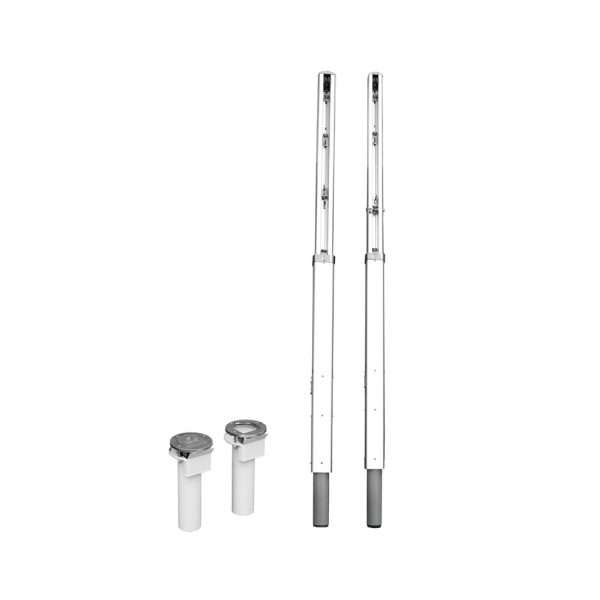 FIVB Aluminium volleyball 2 posts with ground sockets