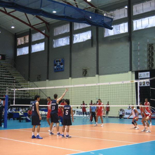 FIVB approved volleyball net with antennas